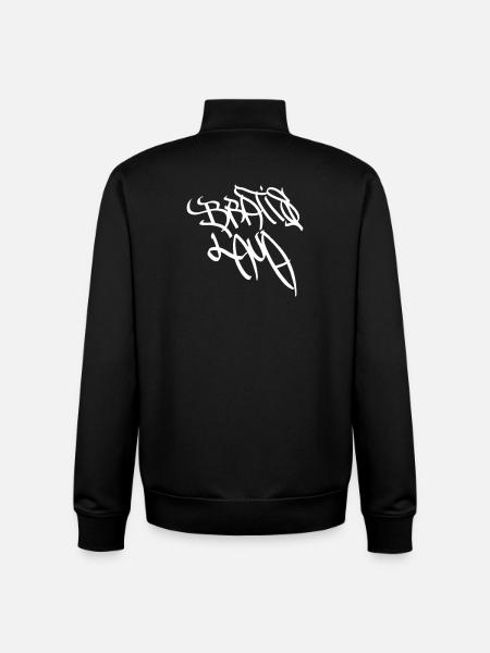 Abstract graffiti motif from Bratislava - Unisex Organic Zip Sweatshirt by Stanley/Stella - black