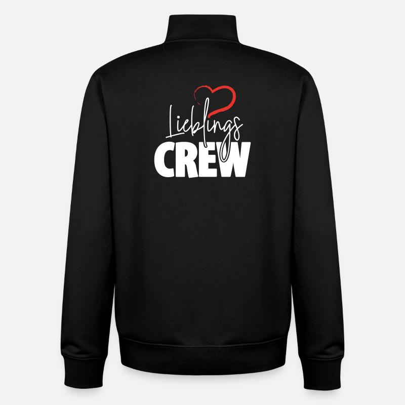 Cœur d’équipage préféré - Sweat zippé unisexe en coton bio Stanley/Stella - noir