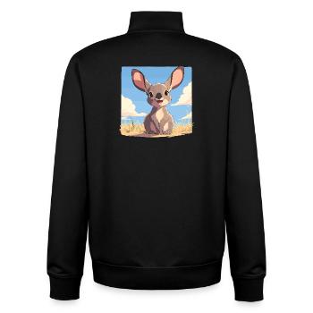Wallabies Wallaby - Unisex Organic Zip Sweatshirt by Stanley/Stella - black - Back - AI Model Male 185 light (185cm)