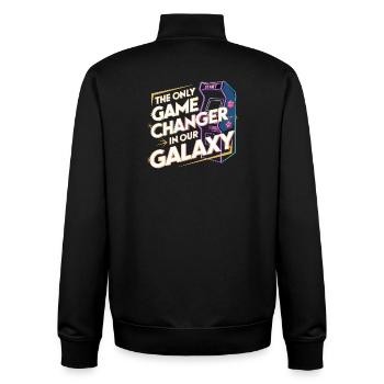  The Only Game Changer In Our Galaxy Retro Arcade - Unisex Organic Zip Sweatshirt von Stanley/Stella - Schwarz - Hinten - AI Model Male 185 light (185cm)