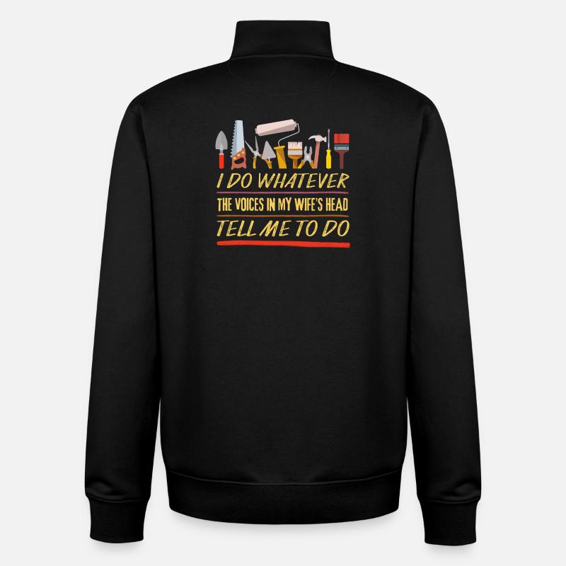 I_do_Anything_for_Wife_1 - Unisex Organic Zip Sweatshirt von Stanley/Stella - Schwarz