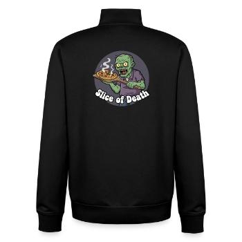 Zombie Pizza Slice - Unisex Organic Zip Sweatshirt by Stanley/Stella - black - Back - AI Model Male 185 light (185cm)