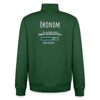 Volkswirtschaft Student Beruf Ausbildung Ökonom - Unisex Organic Zip Sweatshirt von Stanley/Stella - Flaschengrün - Hinten - AI Model Male 185 dark (185cm)