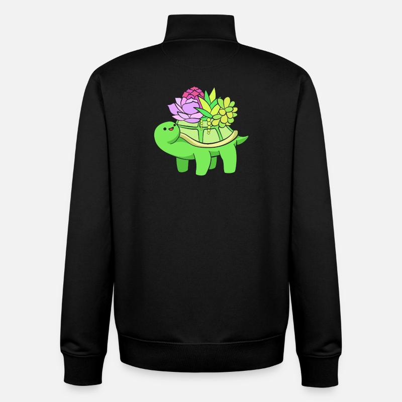 Plant Cactus Cacti - Unisex Organic Zip Sweatshirt by Stanley/Stella - black