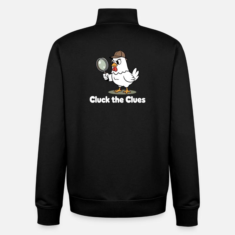 Cluck the Sleuth - Unisex Organic Zip Sweatshirt by Stanley/Stella - black