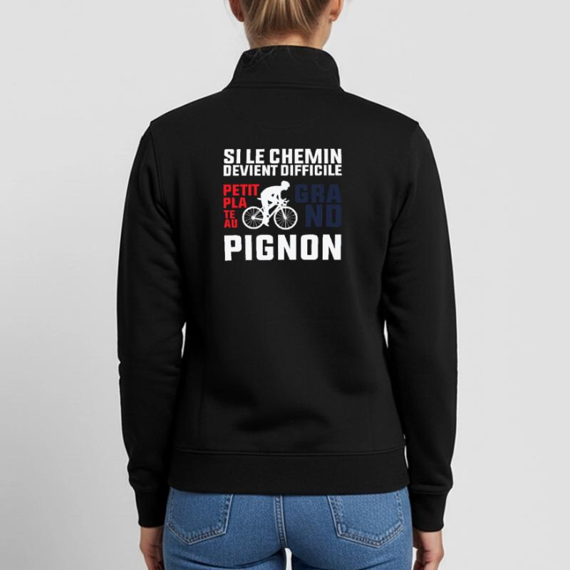 Si Le Chemin Devient Difficile - Cycliste Cadeau  Sweat zippé unisexe en coton bio Stanley/Stella