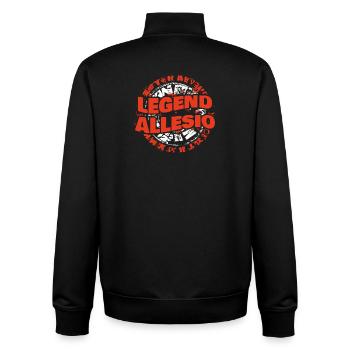 Man Allesio - Sweat zippé unisexe en coton bio Stanley/Stella - noir - Dos - AI Model Male 185 light (185cm)