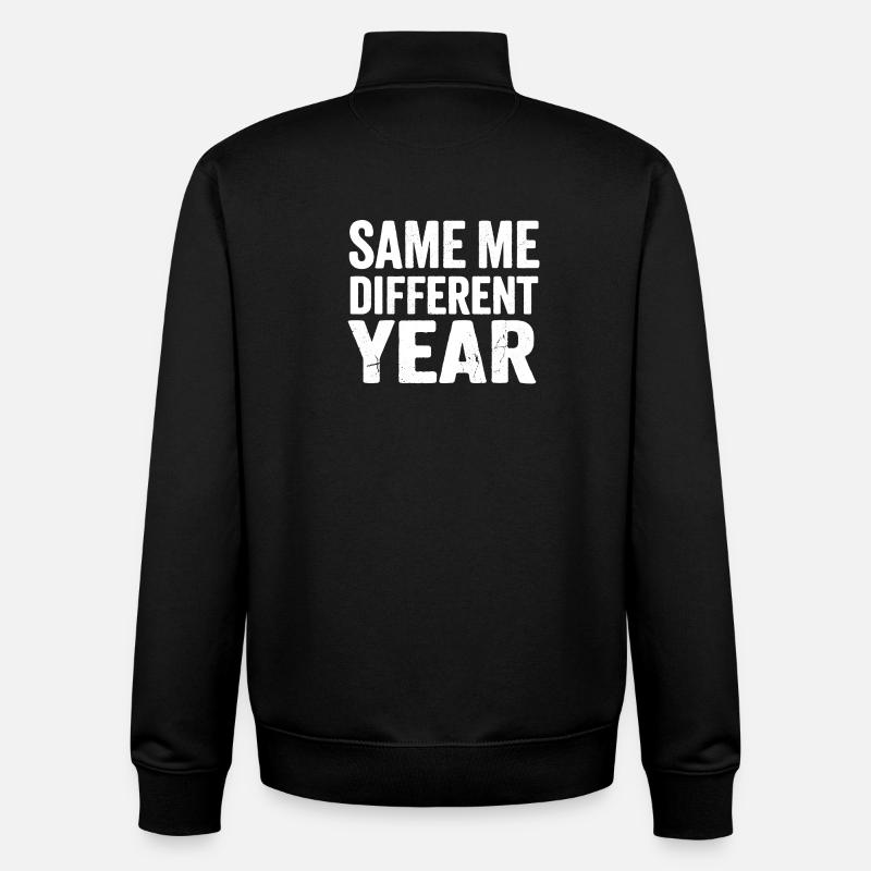 Dasselbe Ich – anderes Jahr - Unisex Organic Zip Sweatshirt von Stanley/Stella - Schwarz