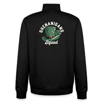Shenanigans Squad Leprechaun Hat - Unisex Organic Zip Sweatshirt by Stanley/Stella - black - Back - AI Model Male 185 light (185cm)