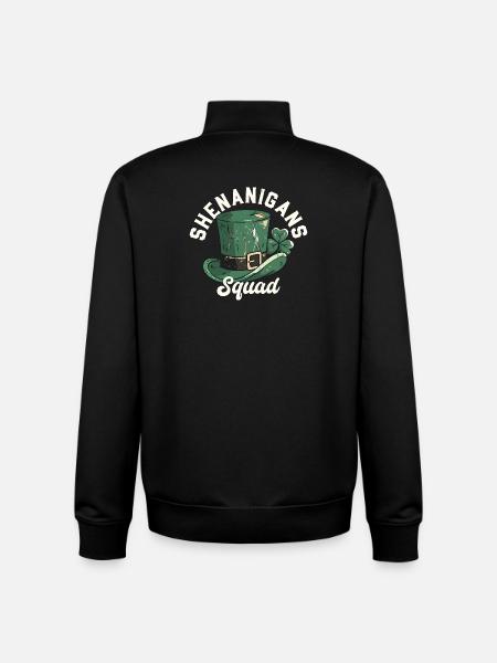 Shenanigans Squad Leprechaun Hat - Unisex Organic Zip Sweatshirt by Stanley/Stella - black