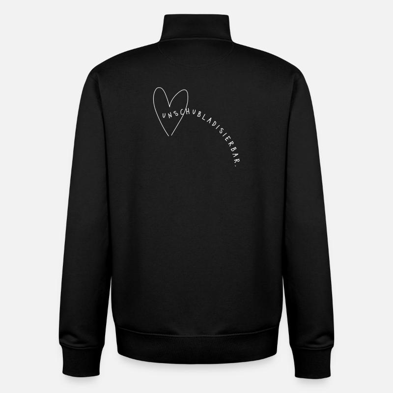 Unpigeonable – Déclaration d’individualité - Sweat zippé unisexe en coton bio Stanley/Stella - noir