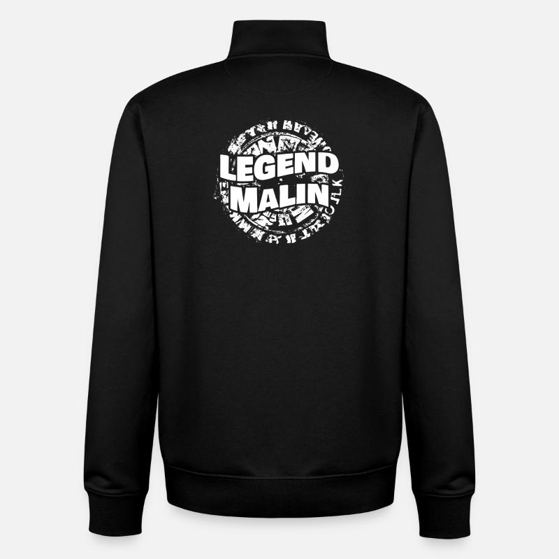 Malin als Vorname - Unisex Organic Zip Sweatshirt von Stanley/Stella - Schwarz