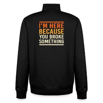 Installateur Klempner - Unisex Organic Zip Sweatshirt von Stanley/Stella - Schwarz - Hinten - AI Model Male 185 light (185cm)