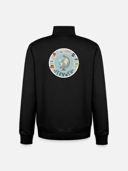 Wanderlust - Unisex Organic Zip Sweatshirt by Stanley/Stella - black