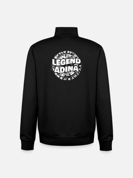 First name Adina - Unisex Organic Zip Sweatshirt by Stanley/Stella - black