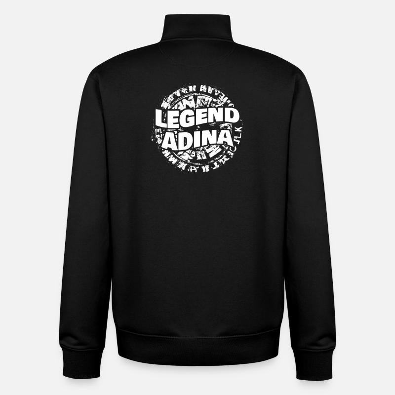 First name Adina - Unisex Organic Zip Sweatshirt by Stanley/Stella - black