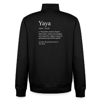 Yaya Substantiv Definition Filipino Haushelfer - Unisex Organic Zip Sweatshirt von Stanley/Stella - Schwarz - Hinten - AI Model Male 185 light (185cm)