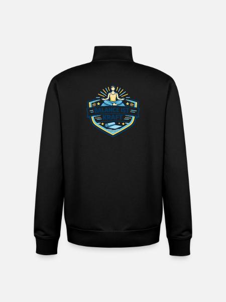 Balance ist Kraft – Yogamotiv - Unisex Organic Zip Sweatshirt von Stanley/Stella - Schwarz