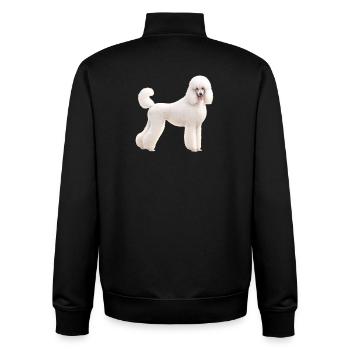 Pudel Large White - Unisex Organic Zip Sweatshirt von Stanley/Stella - Schwarz - Hinten - AI Model Male 185 light (185cm)