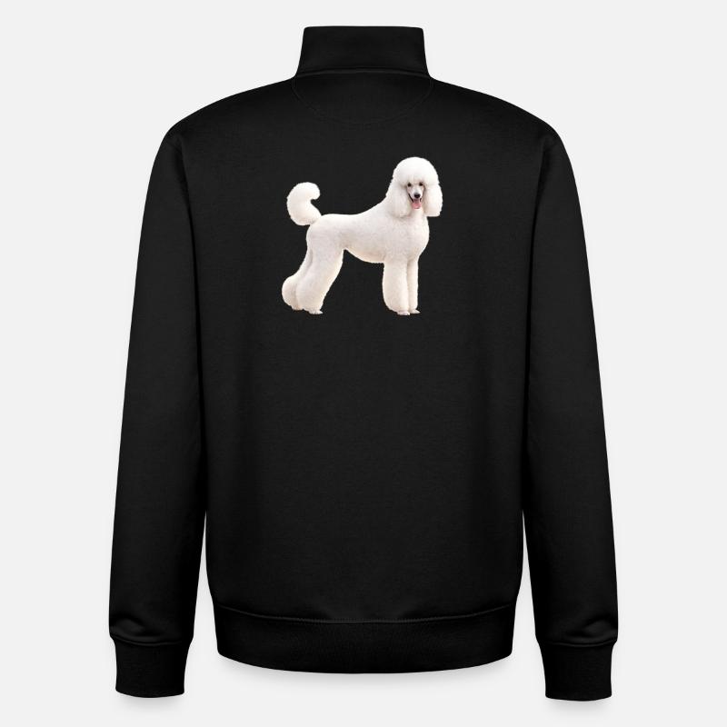 Pudel Large White - Unisex Organic Zip Sweatshirt von Stanley/Stella - Schwarz