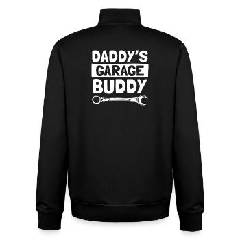 Daddy's garage buddy Car lover car guy mechanic - Unisex Organic Zip Sweatshirt von Stanley/Stella - Schwarz - Hinten - AI Model Male 185 light (185cm)