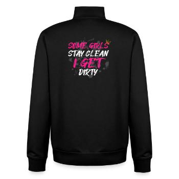 Certaines filles restent propres, Schlammlauf Mud Run - Sweat zippé unisexe en coton bio Stanley/Stella - noir - Dos - AI Model Male 185 light (185cm)