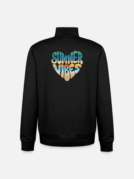 Summer Vibes - Unisex Organic Zip Sweatshirt by Stanley/Stella - black
