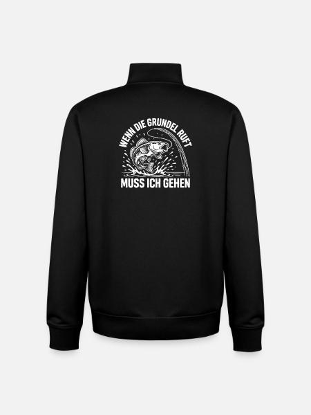 Grundel Angeln - Unisex Organic Zip Sweatshirt von Stanley/Stella - Schwarz