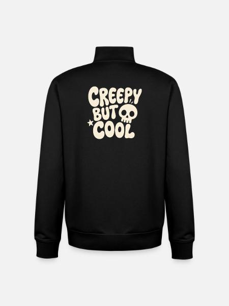 Design de crâne effrayant mais cool - Sweat zippé unisexe en coton bio Stanley/Stella - noir