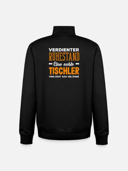 Tischler Legende Ruhestand - Unisex Organic Zip Sweatshirt von Stanley/Stella - Schwarz