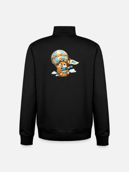 28_Miofox_Balloon - Unisex Organic Zip Sweatshirt von Stanley/Stella - Schwarz