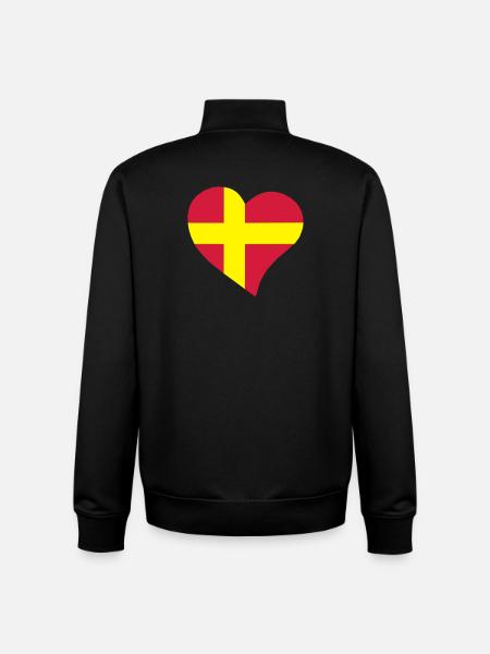 heart - Unisex Organic Zip Sweatshirt by Stanley/Stella - black