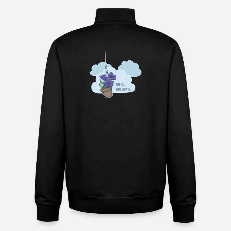 Oh no, not again! - Sweat zippé unisexe en coton bio Stanley/Stella - noir
