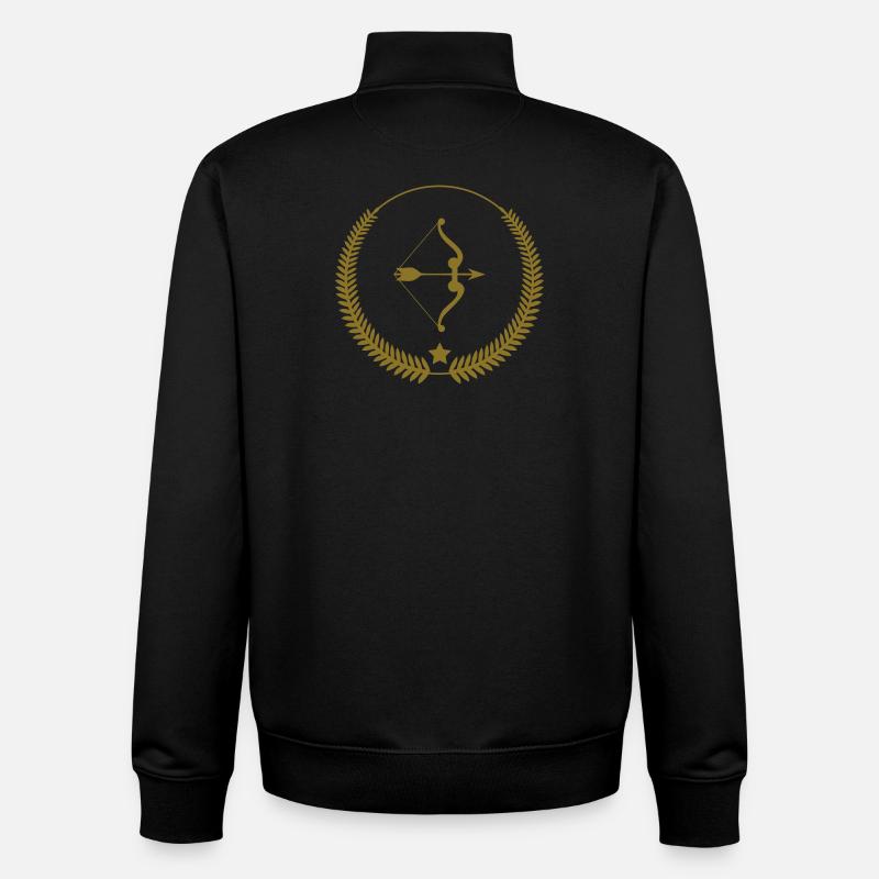 Archery / Bogenschießen / Tir à l'arc - Unisex Organic Zip Sweatshirt von Stanley/Stella - Schwarz