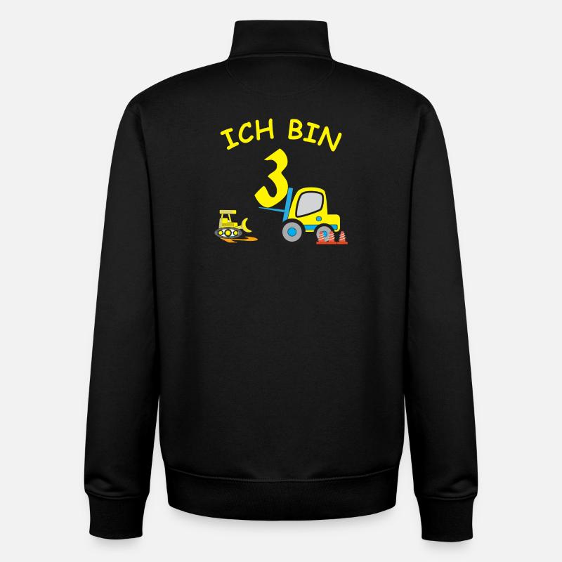 Ich bin 3 - Unisex Organic Zip Sweatshirt von Stanley/Stella - Schwarz