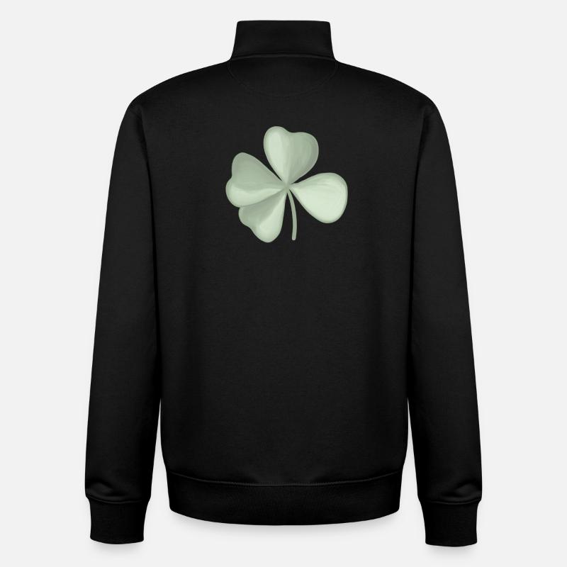 Kleeblatt pastell - Unisex Organic Zip Sweatshirt von Stanley/Stella - Schwarz