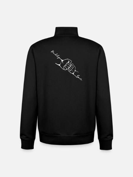 Vater-Kind-Matching-Punsch fist bump - Unisex Organic Zip Sweatshirt von Stanley/Stella - Schwarz