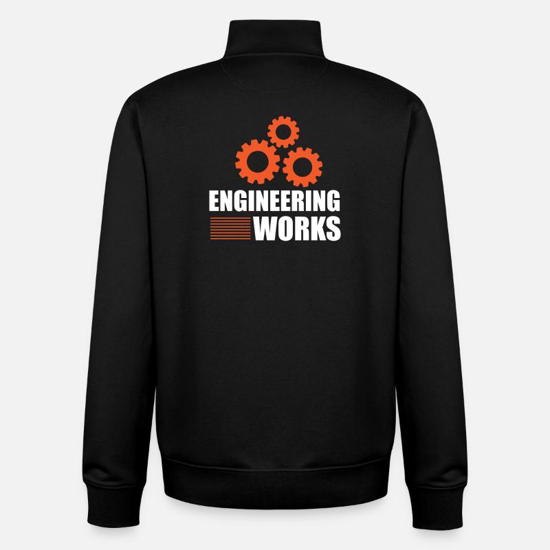 Engineering Works - Unisex Organic Zip Sweatshirt by Stanley/Stella - black