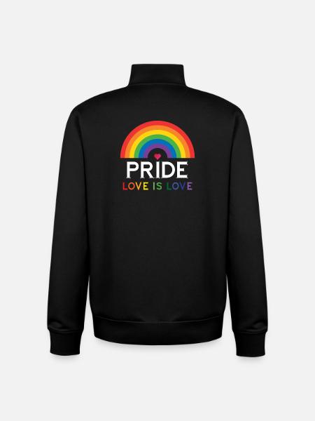 Pride - Love is Love. - Unisex Organic Zip Sweatshirt by Stanley/Stella - black