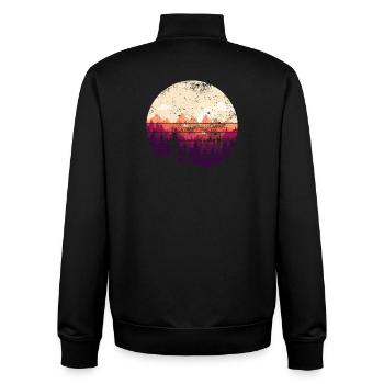 Sunset Ridge Bike Silhouette - Unisex Organic Zip Sweatshirt von Stanley/Stella - Schwarz - Hinten - AI Model Male 185 light (185cm)