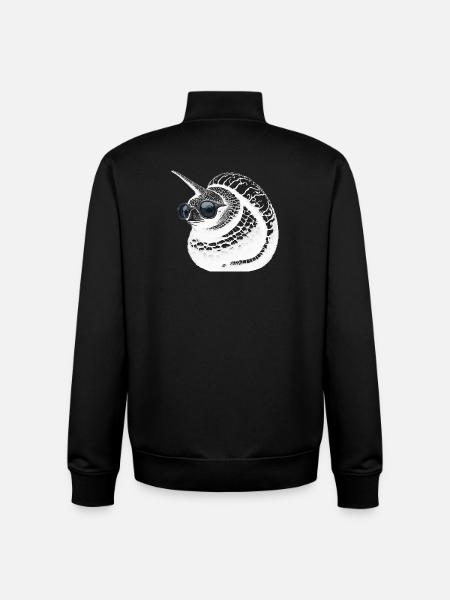 Coole EinhornSchnecke - Unisex Organic Zip Sweatshirt von Stanley/Stella - Schwarz