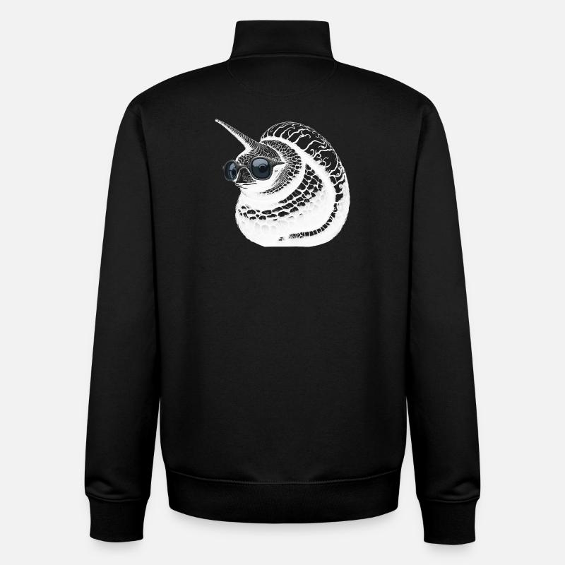 Coole EinhornSchnecke - Unisex Organic Zip Sweatshirt von Stanley/Stella - Schwarz