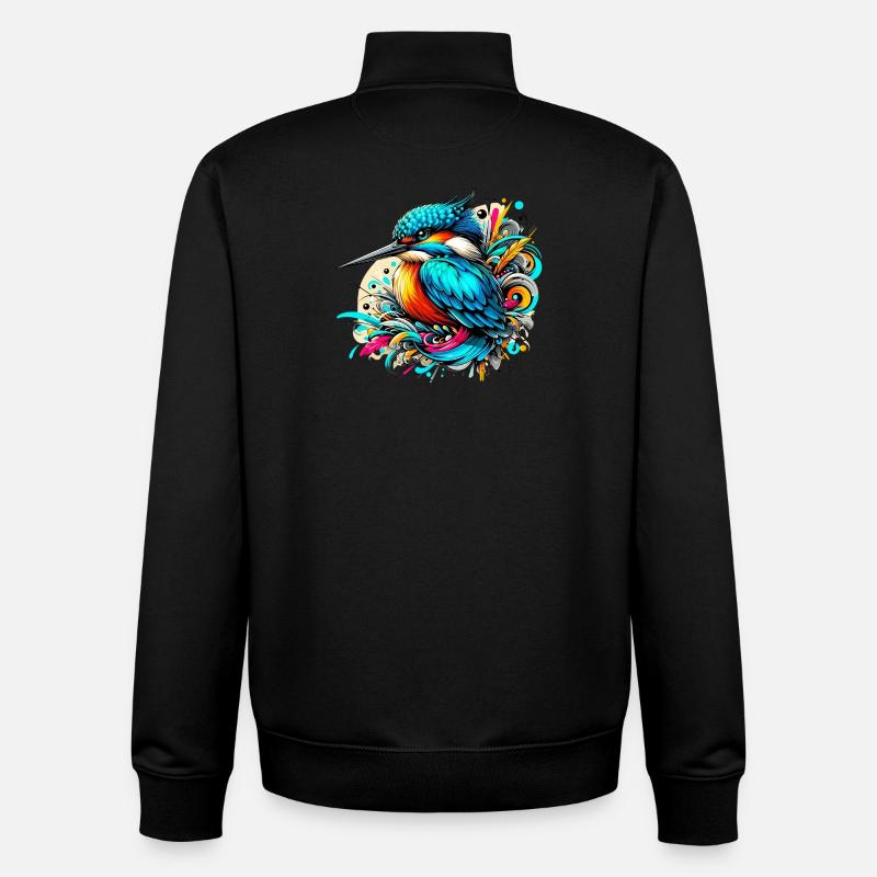 Martin-pêcheur - Sweat zippé unisexe en coton bio Stanley/Stella - noir