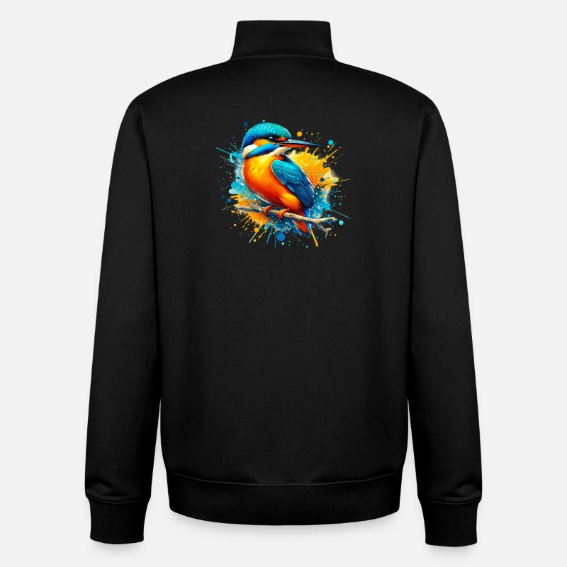Martin-pêcheur - Sweat zippé unisexe en coton bio Stanley/Stella - noir
