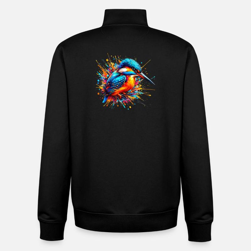 Eisvogel - Unisex Organic Zip Sweatshirt von Stanley/Stella - Schwarz