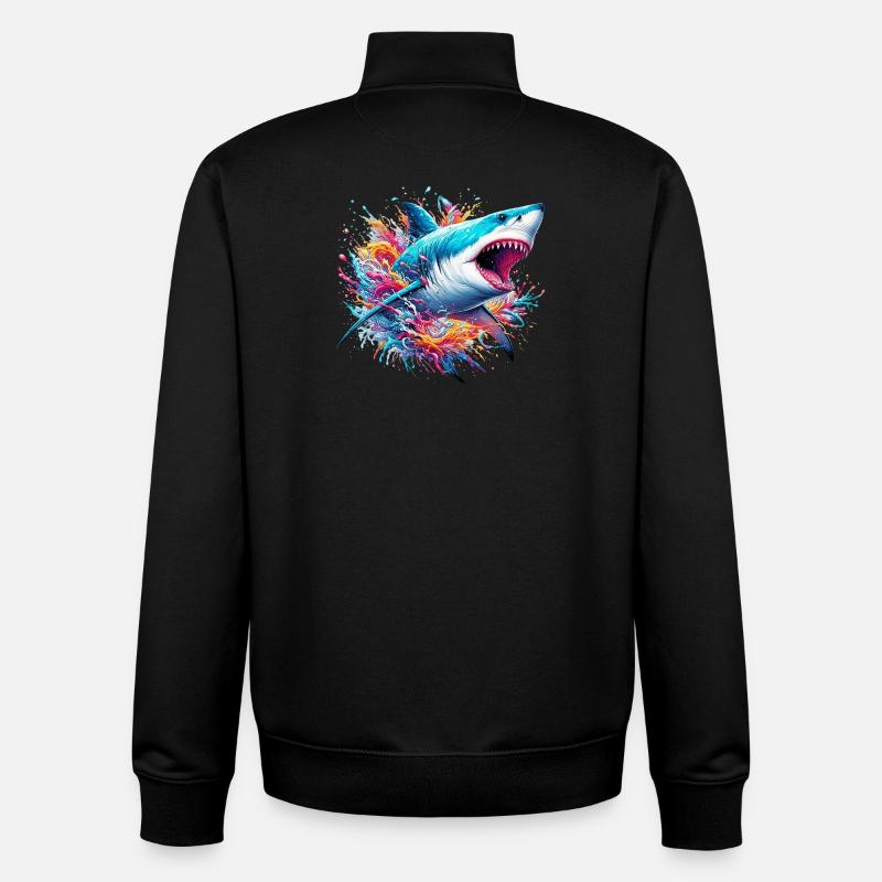 Hai - Unisex Organic Zip Sweatshirt von Stanley/Stella - Schwarz