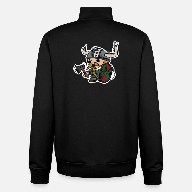Wikinger | Krieger | Zwerg - Unisex Organic Zip Sweatshirt von Stanley/Stella - Schwarz