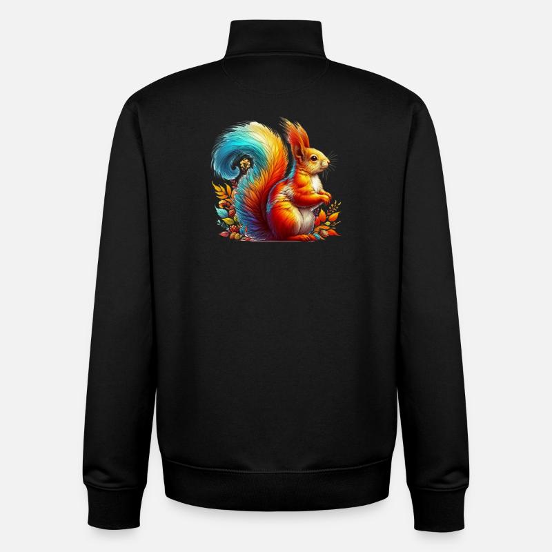 Eichhörnchen - Unisex Organic Zip Sweatshirt von Stanley/Stella - Schwarz