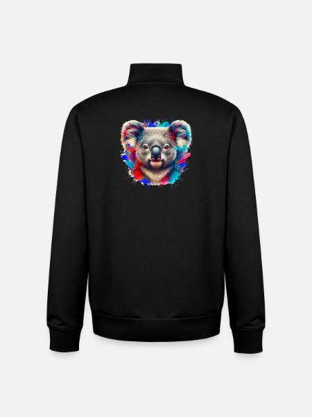 Koala - Sweat zippé unisexe en coton bio Stanley/Stella - noir