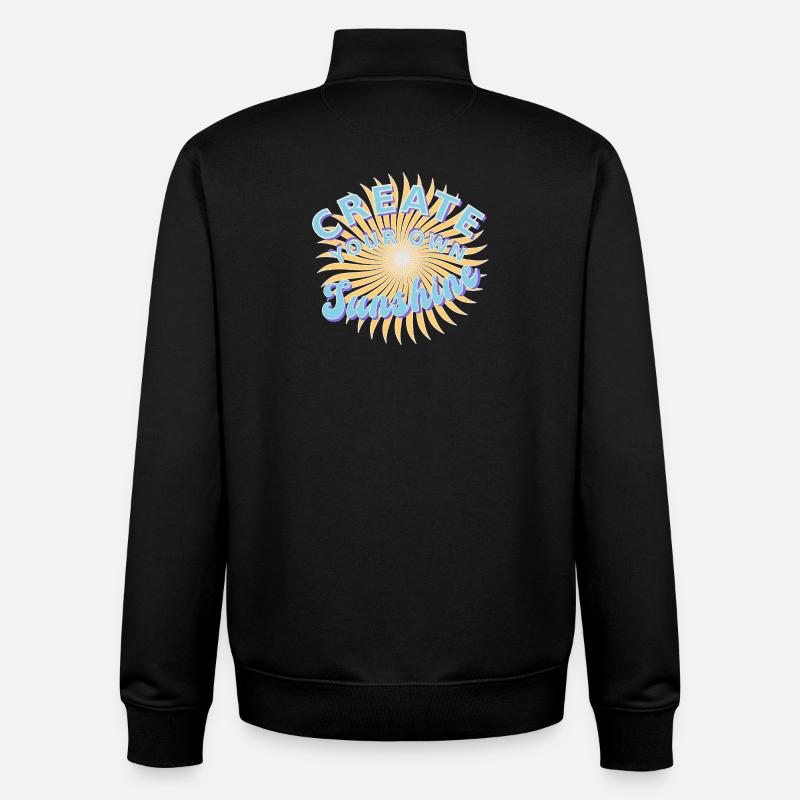 Faites votre propre rayon de soleil - Sweat zippé unisexe en coton bio Stanley/Stella - noir